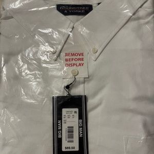 Roundtree & Yorke White Button Down Shirt 2XB